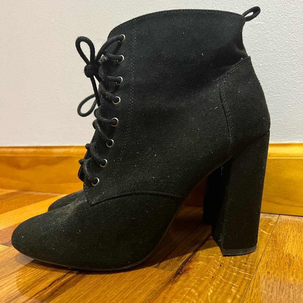 Black Laced Up Chucky Heels
